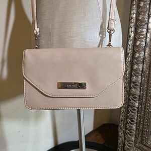 Nine West Light Tan Crossbody Bag with Minimalist Design